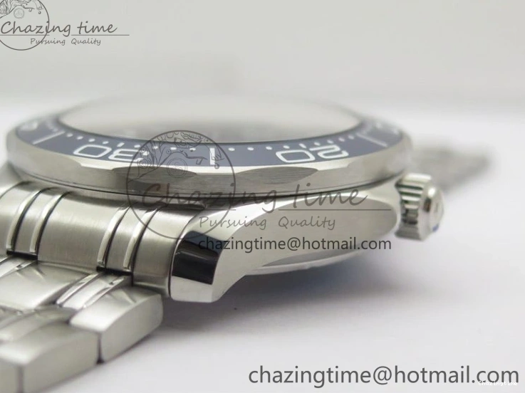 0401 Seamaster Diver 300M ORF 1:1 Best Edition Blue Ceramic Gray Dial on SS Bracelet A HighQuality 7867